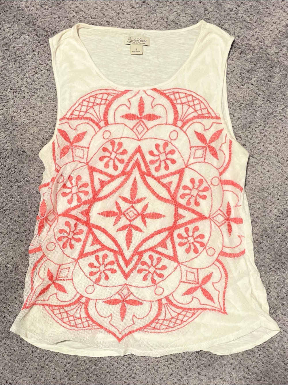 Lucky Brand Y2K Mandala Graphic Tank Top S